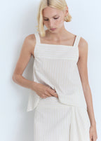 Striped Strapless Top