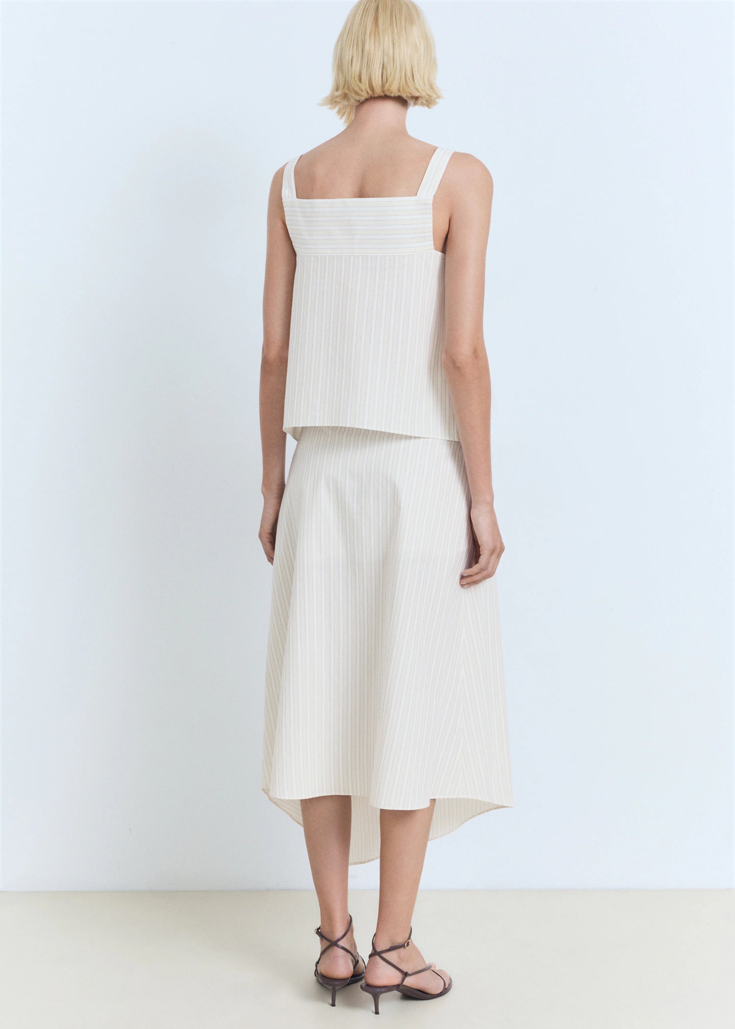 Striped Strapless Top