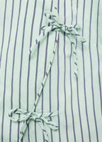 Striped Top With A Strap Neckline And Laces
