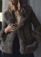 Suede And Fur Effect Jacket