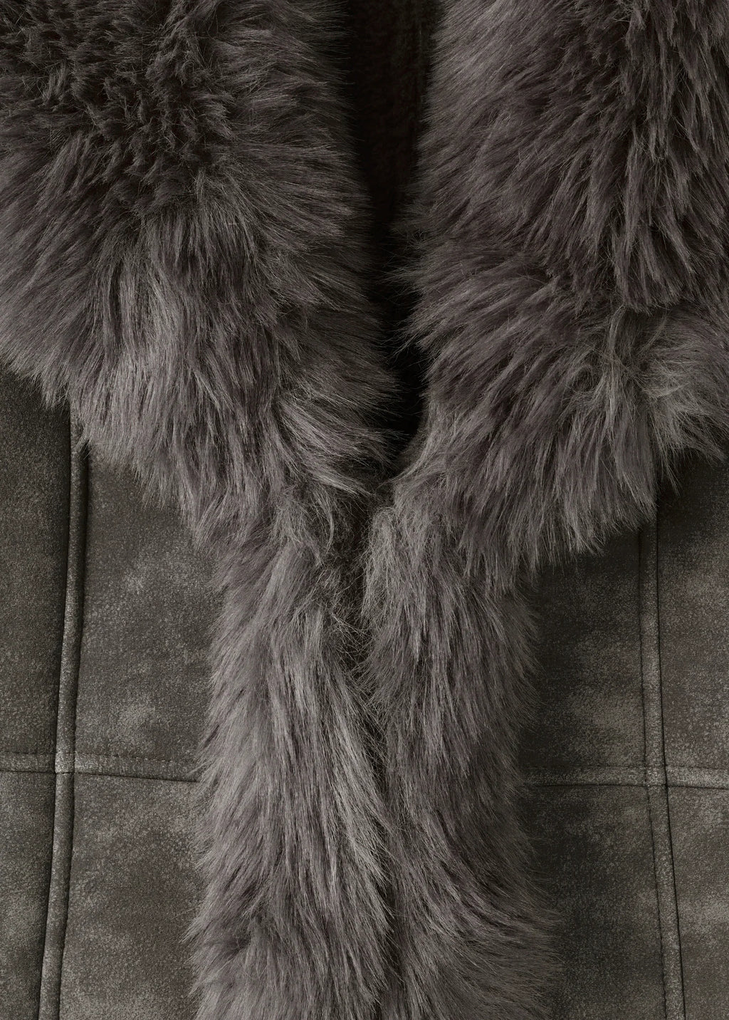 Suede And Fur Effect Jacket