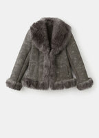 Suede And Fur Effect Jacket