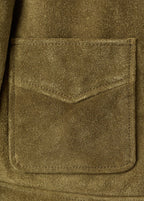 Suede Leather Jacket With Buttons