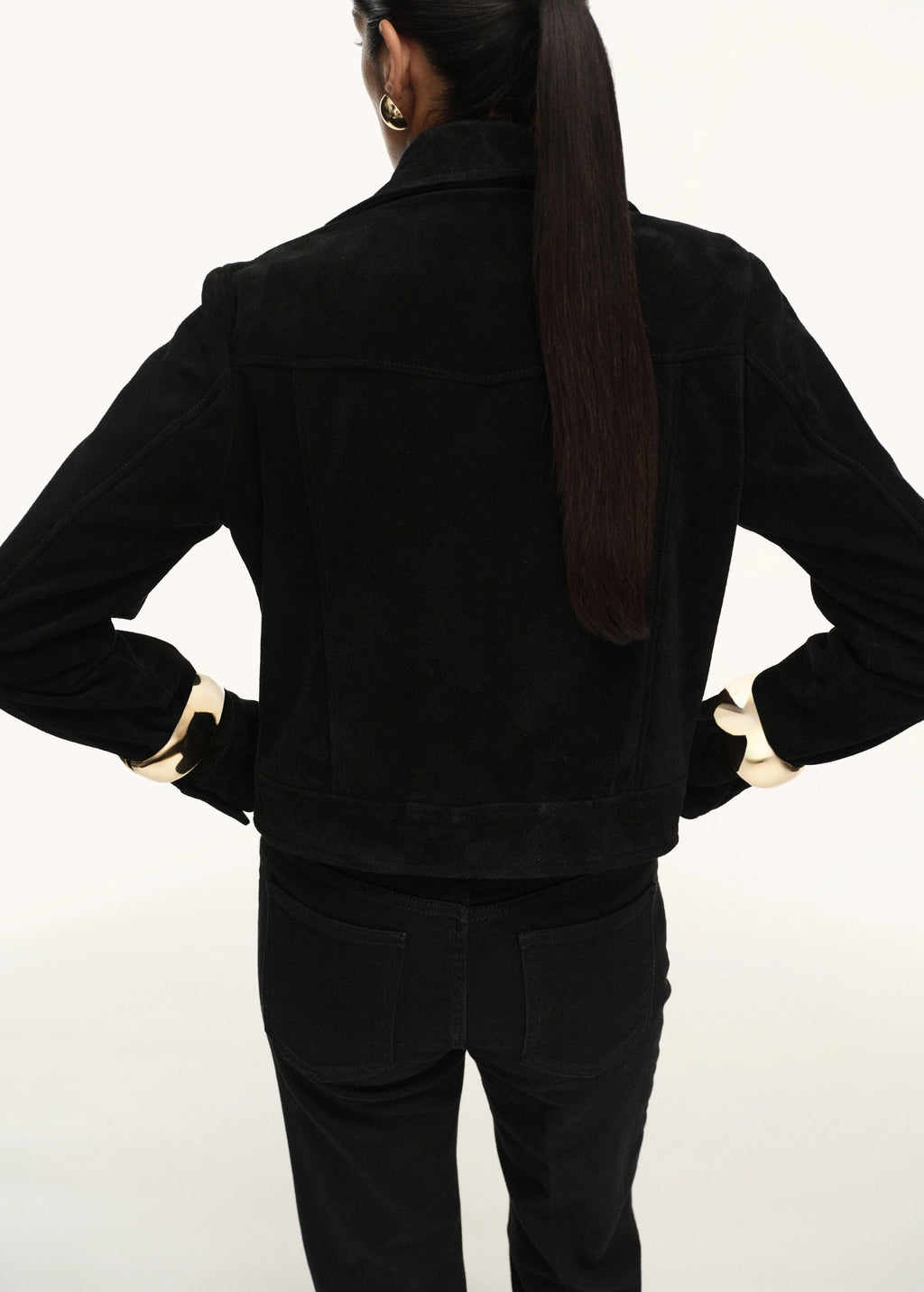 Suede Leather Jacket With Buttons