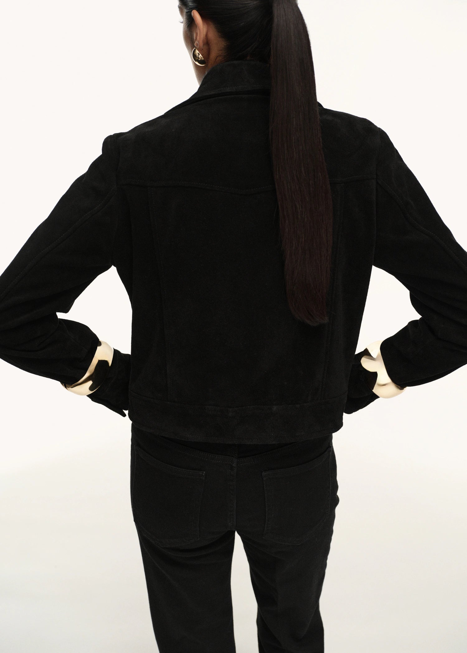 Suede Leather Jacket With Buttons