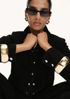 Suede Leather Jacket With Buttons