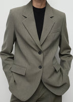 Suit Blazer With Flap Pockets