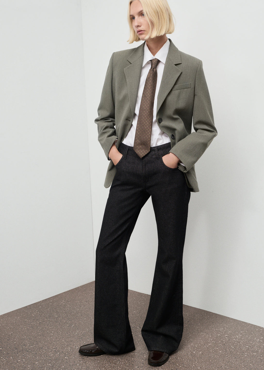 Suit Blazer With Flap Pockets