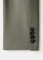 Suit Blazer With Flap Pockets