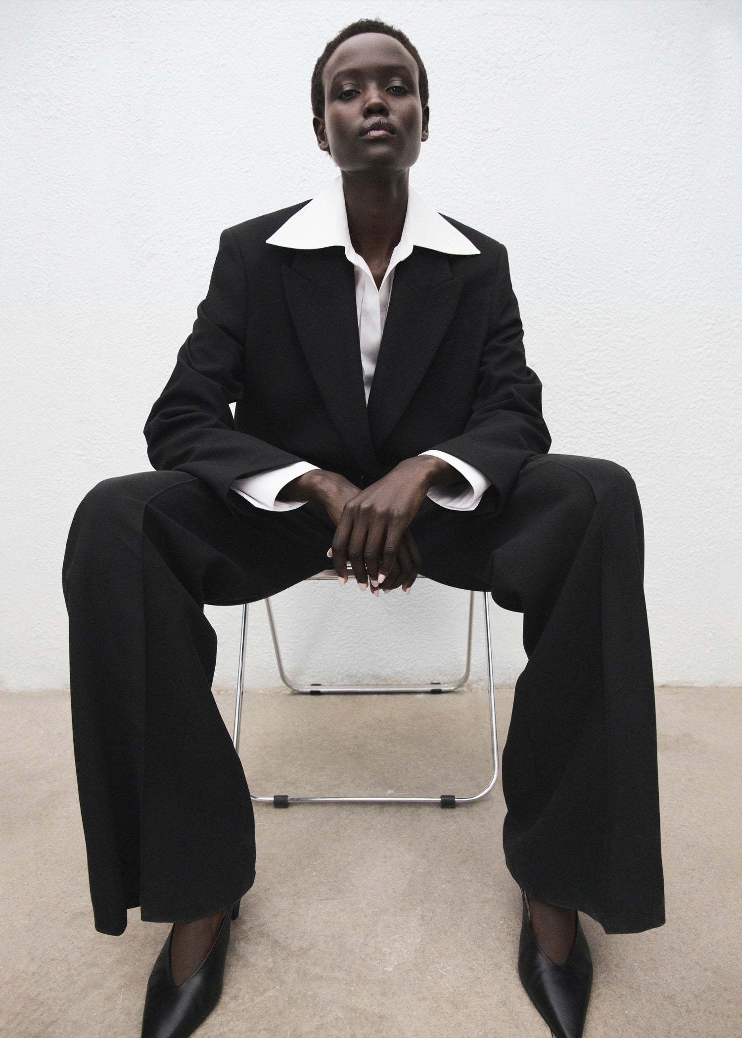 Suit Blazer With Flap Pockets