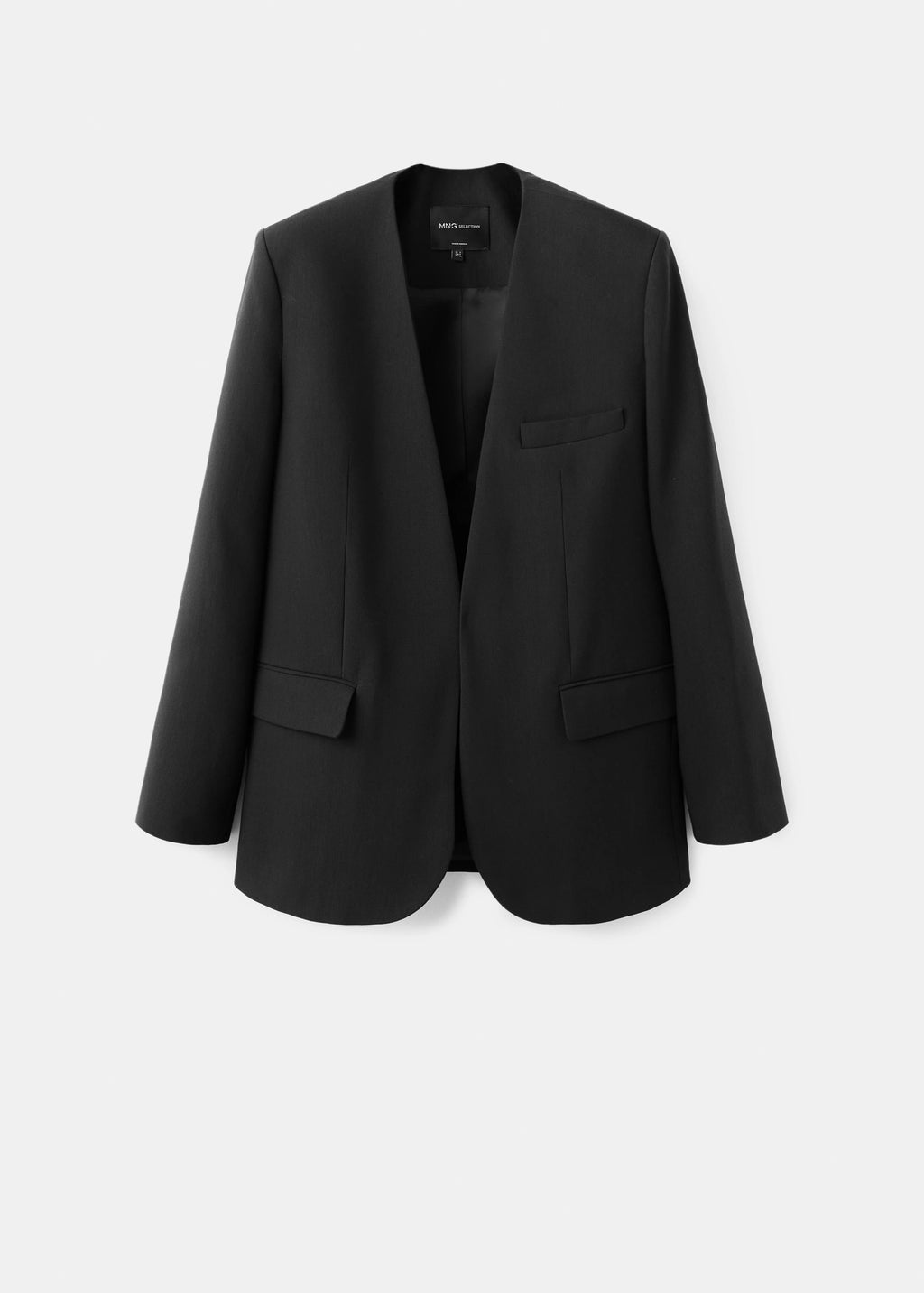 Suit Blazer Without Lapels