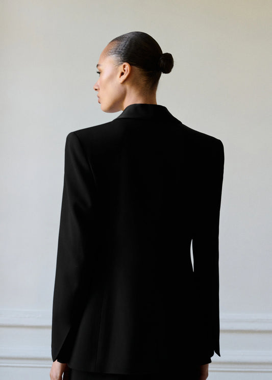 Suit Jacket With Satin Details