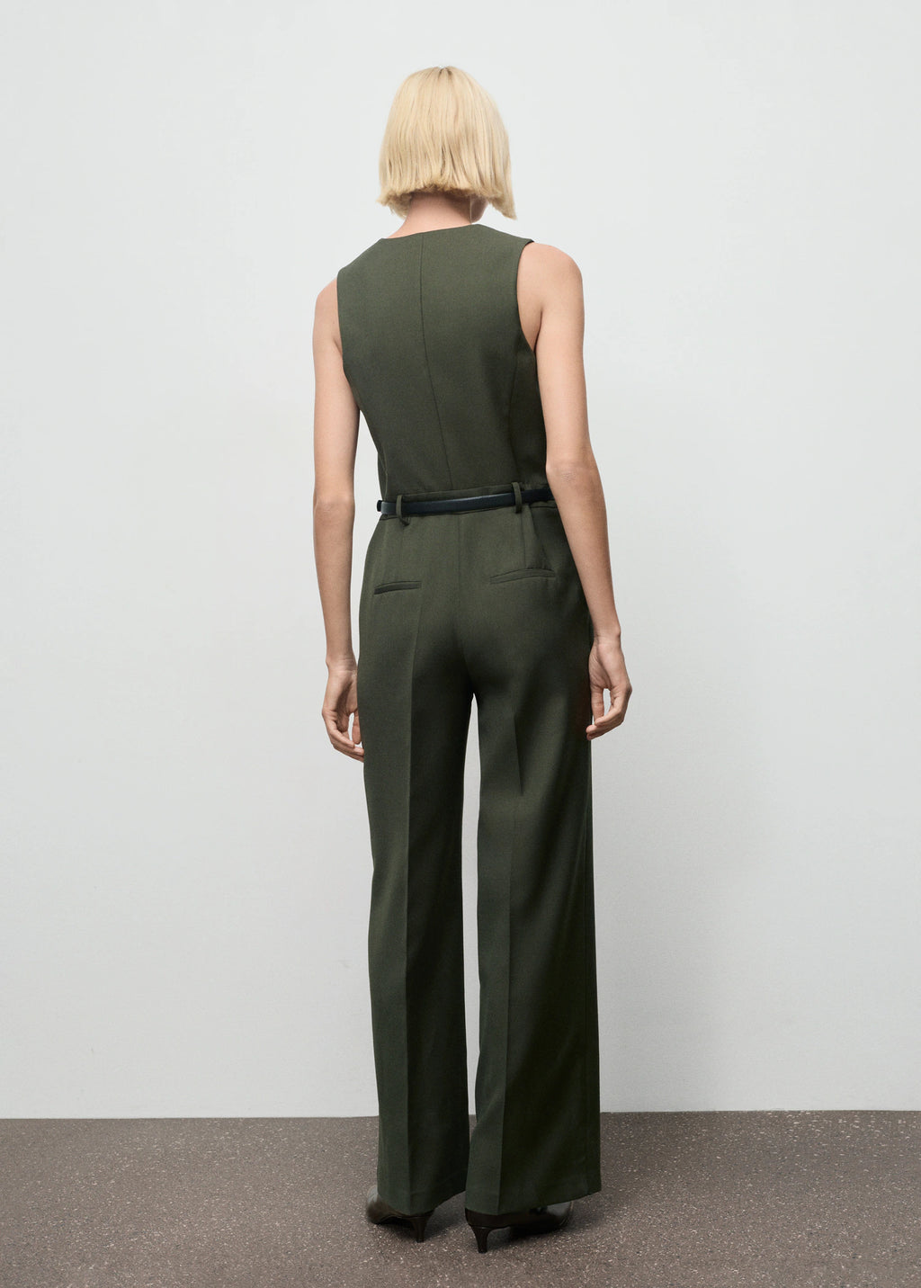 Suit Style Jumpsuit With Suit