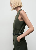 Suit Style Jumpsuit With Suit