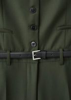 Suit Style Jumpsuit With Suit