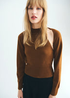 Sweater With Cardigan Style Detailing