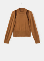 Sweater With Cardigan Style Detailing