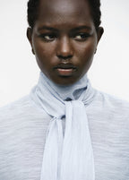 Textured Blouse With Foulard