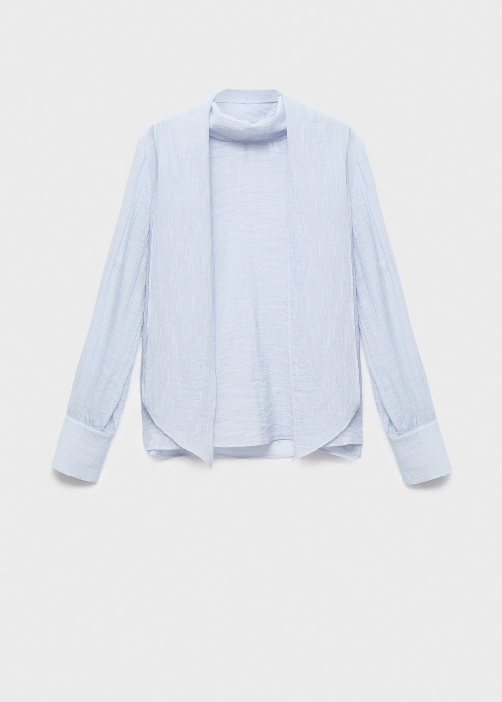 Textured Blouse With Foulard