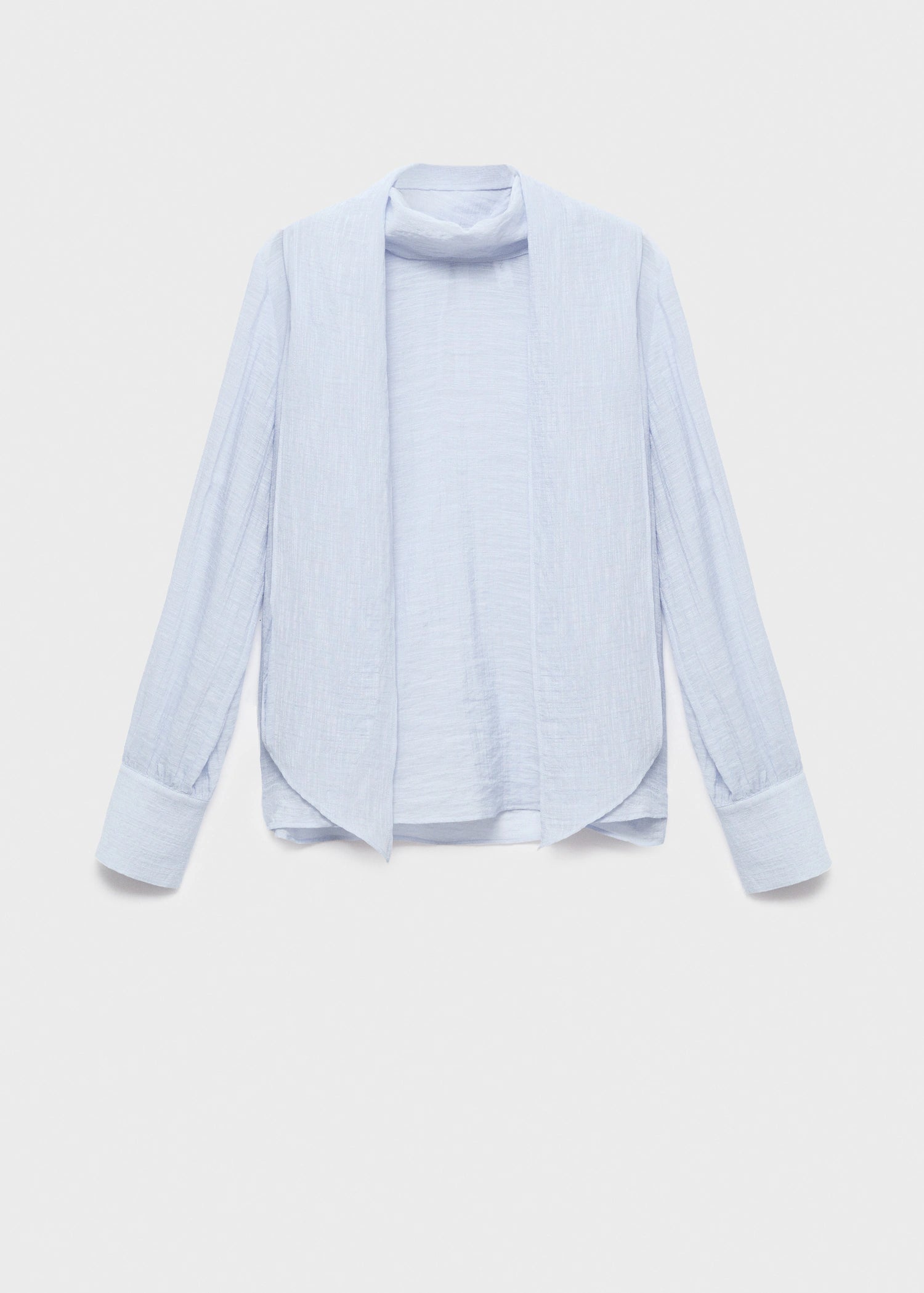 Textured Blouse With Foulard