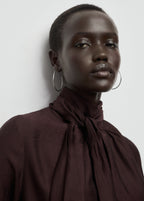 Textured Blouse With Foulard