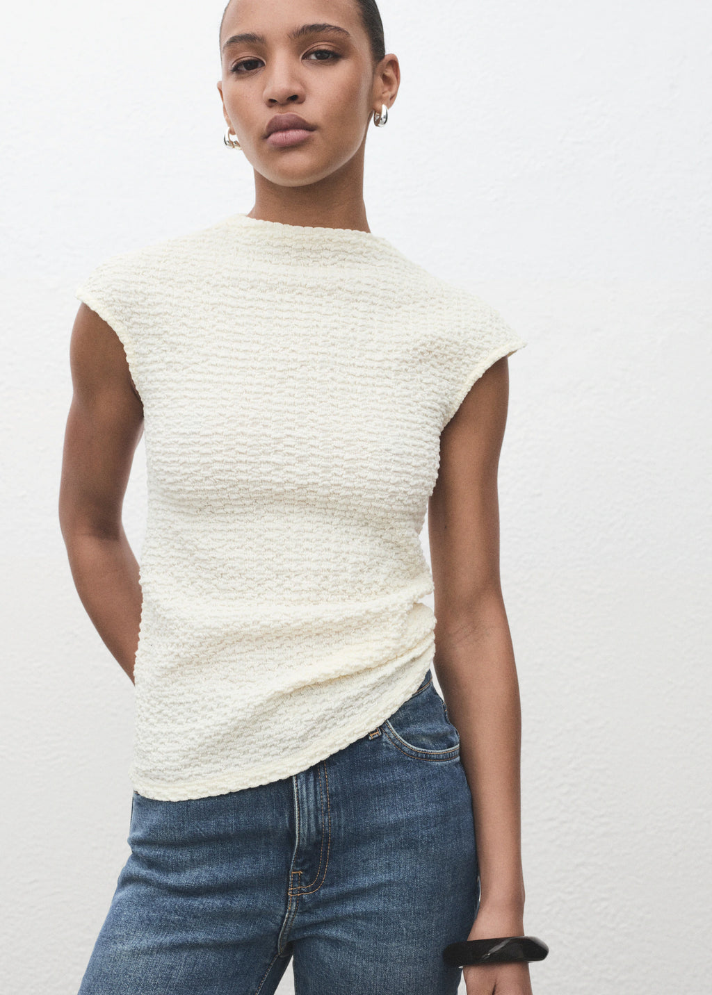 Textured Cotton Top