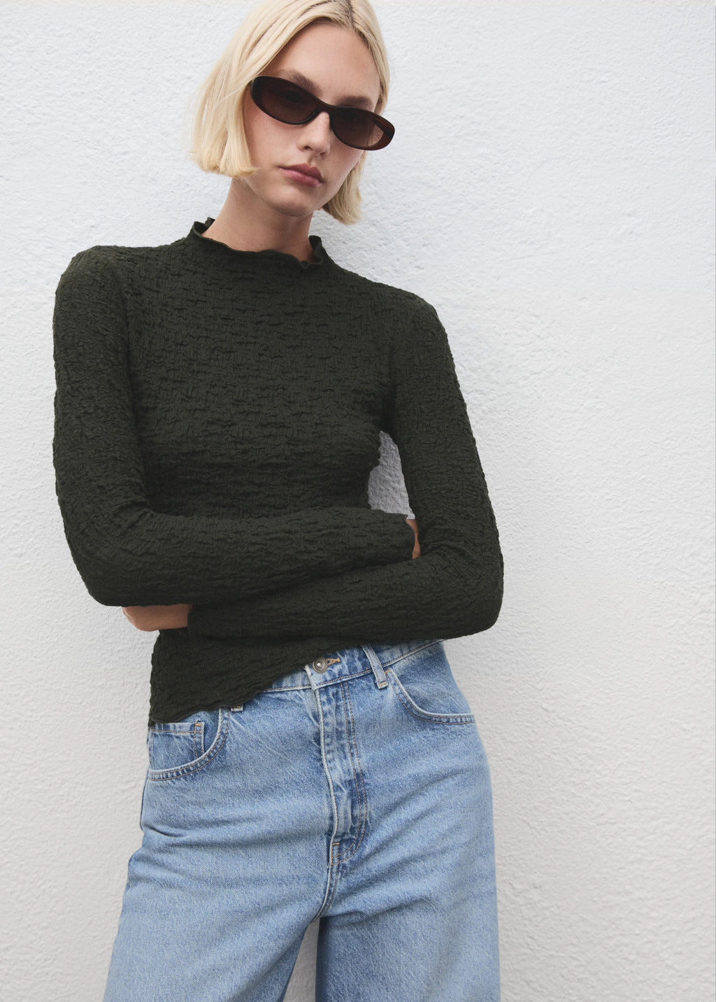 Textured Crepe Top