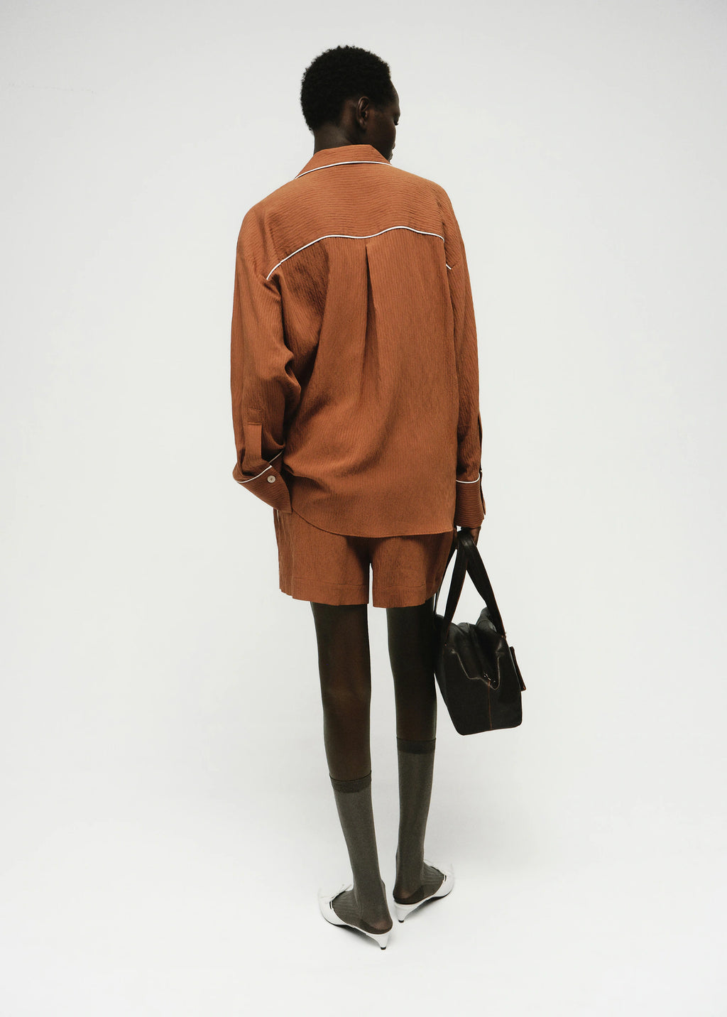 Textured Shirt With Contrasting Trim