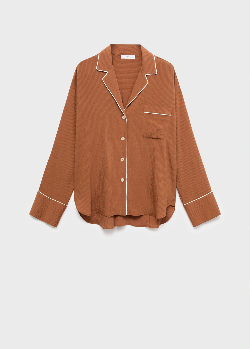 Textured Shirt With Contrasting Trim