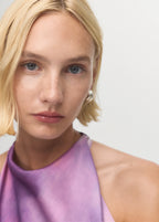 Tie Dye Blouse With Foulard