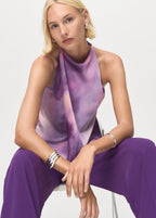 Tie Dye Blouse With Foulard