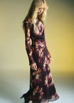Tie Dye Ruched Dress