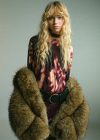 Tie Dye Turtleneck Blouse