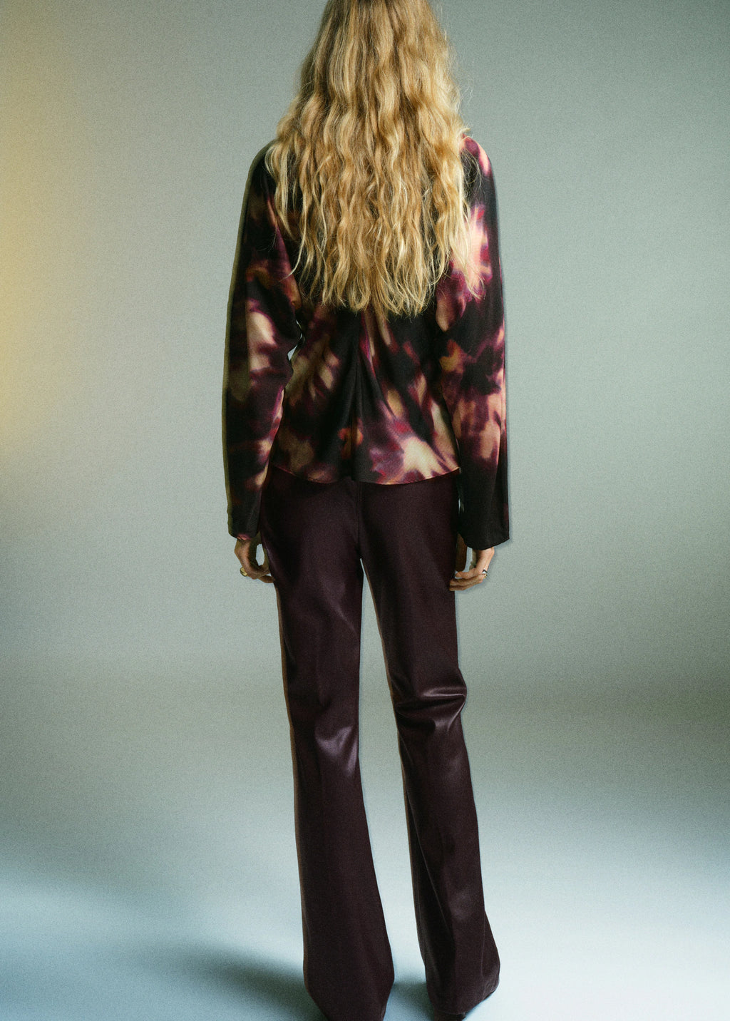 Tie Dye Turtleneck Blouse