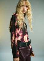 Tie Dye Turtleneck Blouse
