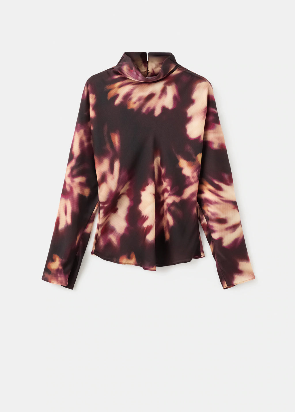Tie Dye Turtleneck Blouse