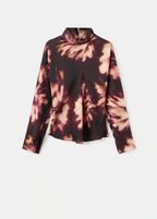 Tie Dye Turtleneck Blouse