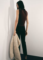 Top With Asymmetrical Neckline And Metallic Detail