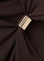 Top With Asymmetrical Neckline And Metallic Detail