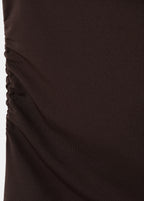 Top With Asymmetrical Neckline And Metallic Detail