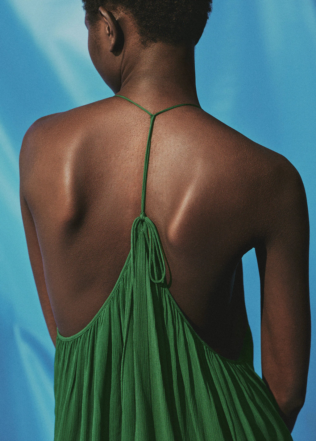 Top With Pleated Back Neckline