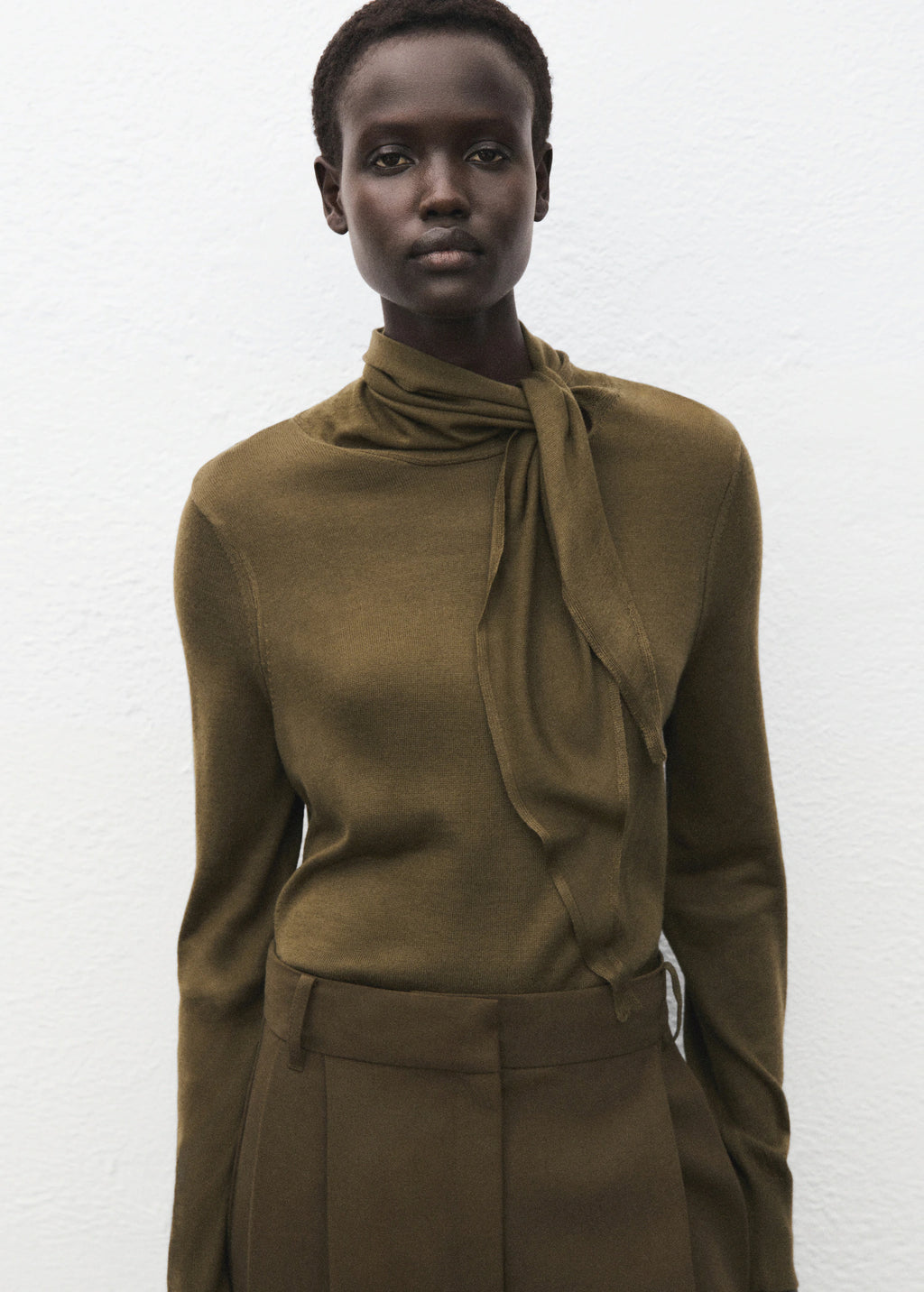 Turtleneck Sweater With Knot