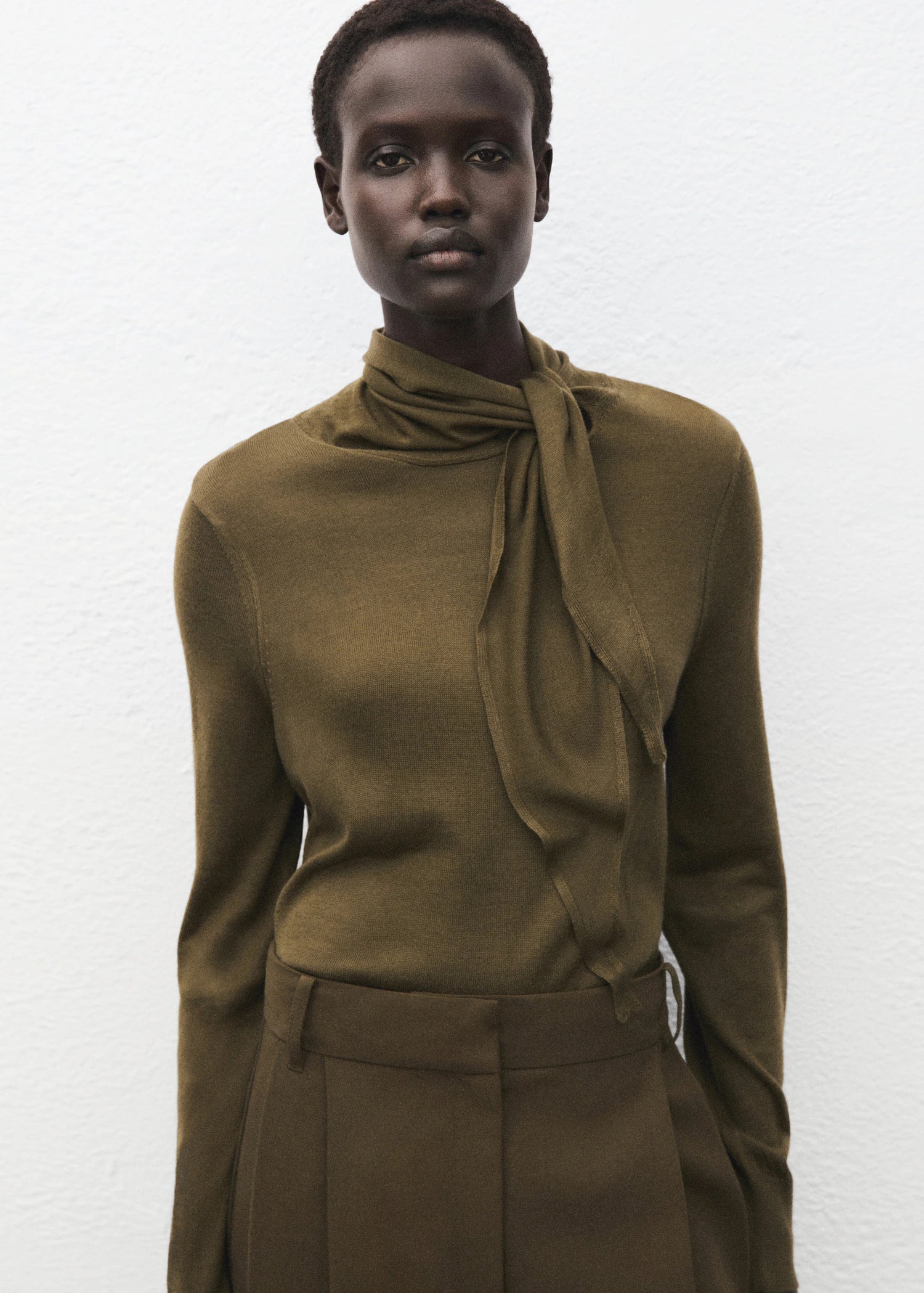 Turtleneck Sweater With Knot