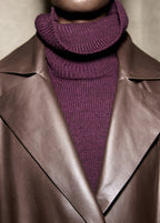 Turtleneck Sweater With Slits