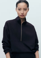 Turtleneck Sweatshirt With Zip