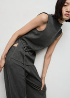 Turtleneck Top With Belt
