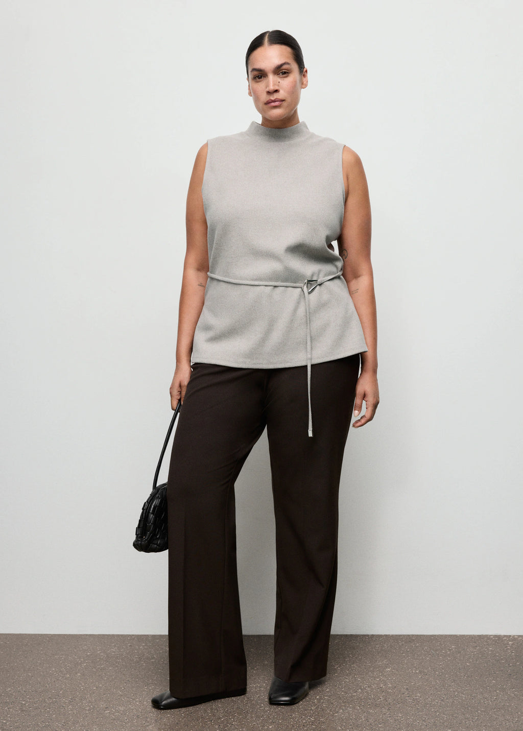 Turtleneck Top With Belt