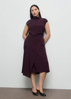 Turtleneck Wrap Dress