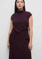 Turtleneck Wrap Dress