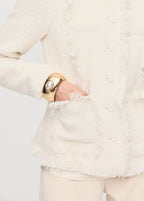 Tweed Jacket With Frayed Ends